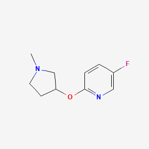 molecular formula C10H13FN2O B2788078 5-Fluoro-2-[(1-methylpyrrolidin-3-yl)oxy]pyridine CAS No. 2198986-75-1