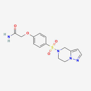 2-(4-((6,7-dihydropyrazolo[1,5-a]pyrazin-5(4H)-yl)sulfonyl)phenoxy)acetamide