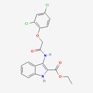 molecular formula C19H16Cl2N2O4 B2788081 ethyl 3-(2-(2,4-dichlorophenoxy)acetamido)-1H-indole-2-carboxylate CAS No. 850929-53-2
