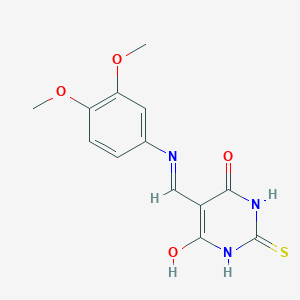 5-(((3,4-dimethoxyphenyl)amino)methylene)-2-thioxodihydropyrimidine-4,6(1H,5H)-dione