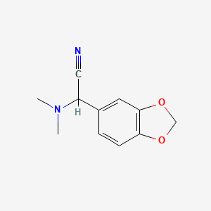 molecular formula C11H12N2O2 B2788083 2-(2H-1,3-benzodioxol-5-yl)-2-(dimethylamino)acetonitrile CAS No. 70770-02-4