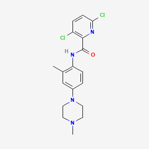 3,6-dichloro-N-[2-methyl-4-(4-methylpiperazin-1-yl)phenyl]pyridine-2-carboxamide