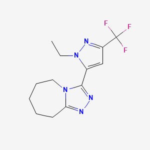 3-(1-Ethyl-3-(trifluoromethyl)-1H-pyrazol-5-yl)-6,7,8,9-tetrahydro-5H-[1,2,4]triazolo[4,3-a]azepine