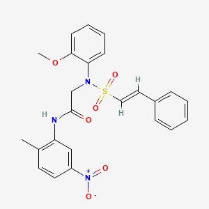 2-(2-methoxy-N-[(E)-2-phenylethenyl]sulfonylanilino)-N-(2-methyl-5-nitrophenyl)acetamide