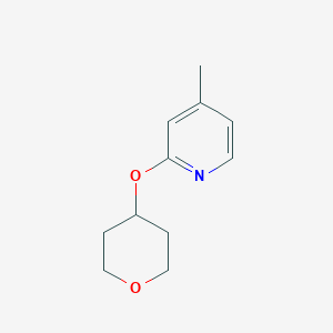 molecular formula C11H15NO2 B2788104 4-Methyl-2-(oxan-4-yloxy)pyridine CAS No. 2196212-27-6