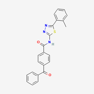 4-benzoyl-N-[5-(2-methylphenyl)-1,3,4-thiadiazol-2-yl]benzamide