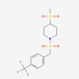 4-(Methylsulfonyl)-1-((4-(trifluoromethyl)benzyl)sulfonyl)piperidine