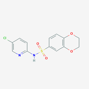 molecular formula C13H11ClN2O4S B2788114 N-(5-chloropyridin-2-yl)-2,3-dihydro-1,4-benzodioxine-6-sulfonamide CAS No. 879049-61-3