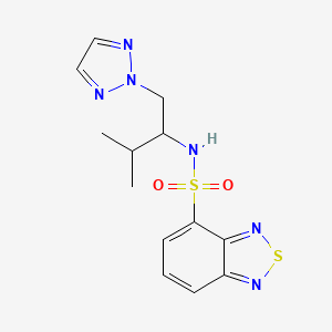 molecular formula C13H16N6O2S2 B2788122 N-(3-methyl-1-(2H-1,2,3-triazol-2-yl)butan-2-yl)benzo[c][1,2,5]thiadiazole-4-sulfonamide CAS No. 2034561-71-0