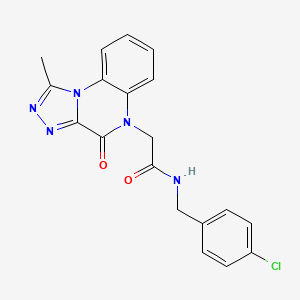 molecular formula C19H16ClN5O2 B2788123 N-(4-chlorobenzyl)-2-(1-methyl-4-oxo[1,2,4]triazolo[4,3-a]quinoxalin-5(4H)-yl)acetamide CAS No. 1260933-34-3