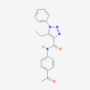 molecular formula C19H18N4O2 B278813 N-(4-acetylphenyl)-5-ethyl-1-phenyl-1H-1,2,3-triazole-4-carboxamide 