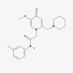 2-(5-methoxy-4-oxo-2-(piperidin-1-ylmethyl)pyridin-1(4H)-yl)-N-(m-tolyl)acetamide