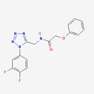 molecular formula C16H13F2N5O2 B2788135 N-((1-(3,4-difluorophenyl)-1H-tetrazol-5-yl)methyl)-2-phenoxyacetamide CAS No. 1005306-47-7