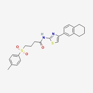 N-(4-(5,6,7,8-tetrahydronaphthalen-2-yl)thiazol-2-yl)-4-tosylbutanamide