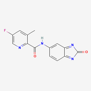 5-fluoro-3-methyl-N-(2-oxo-2,3-dihydro-1H-1,3-benzodiazol-5-yl)pyridine-2-carboxamide