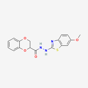 N'-(6-methoxybenzo[d]thiazol-2-yl)-2,3-dihydrobenzo[b][1,4]dioxine-2-carbohydrazide