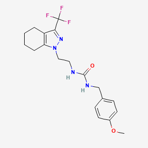 molecular formula C19H23F3N4O2 B2788150 1-(4-methoxybenzyl)-3-(2-(3-(trifluoromethyl)-4,5,6,7-tetrahydro-1H-indazol-1-yl)ethyl)urea CAS No. 1797671-79-4