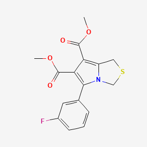 molecular formula C16H14FNO4S B2788154 dimethyl 5-(3-fluorophenyl)-1H-pyrrolo[1,2-c][1,3]thiazole-6,7-dicarboxylate CAS No. 337920-89-5