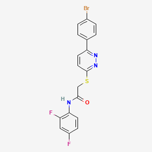 2-((6-(4-bromophenyl)pyridazin-3-yl)thio)-N-(2,4-difluorophenyl)acetamide