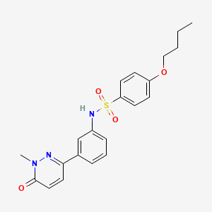 4-butoxy-N-(3-(1-methyl-6-oxo-1,6-dihydropyridazin-3-yl)phenyl)benzenesulfonamide