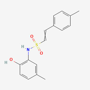 molecular formula C16H17NO3S B2788161 N-(2-hydroxy-5-methylphenyl)-2-(4-methylphenyl)ethene-1-sulfonamide CAS No. 1384821-24-2