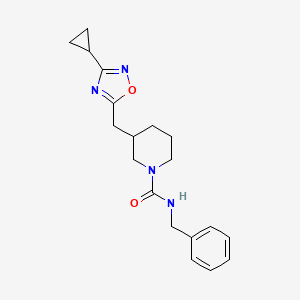 N-benzyl-3-((3-cyclopropyl-1,2,4-oxadiazol-5-yl)methyl)piperidine-1-carboxamide