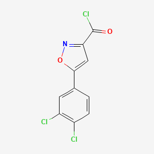 molecular formula C10H4Cl3NO2 B2788167 5-(3,4-Dichlorophenyl)isoxazole-3-carbonyl chloride CAS No. 861433-83-2