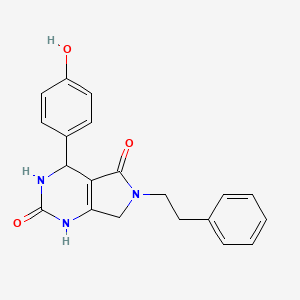 4-(4-hydroxyphenyl)-6-phenethyl-3,4,6,7-tetrahydro-1H-pyrrolo[3,4-d]pyrimidine-2,5-dione