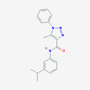 molecular formula C19H20N4O B278817 N-(3-isopropylphenyl)-5-methyl-1-phenyl-1H-1,2,3-triazole-4-carboxamide 