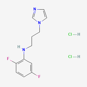 molecular formula C12H15Cl2F2N3 B2788171 2,5-difluoro-N-[3-(1H-imidazol-1-yl)propyl]aniline dihydrochloride CAS No. 1803610-18-5