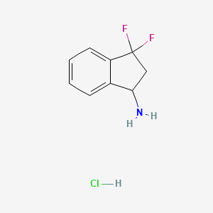 3,3-Difluoro-2,3-dihydro-1H-inden-1-amine hydrochloride