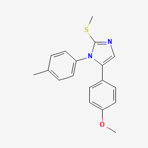 molecular formula C18H18N2OS B2788178 5-(4-methoxyphenyl)-2-(methylthio)-1-(p-tolyl)-1H-imidazole CAS No. 1207010-50-1