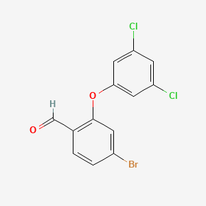 molecular formula C13H7BrCl2O2 B2788180 4-Bromo-2-(3,5-dichlorophenoxy)benzaldehyde CAS No. 1153550-29-8
