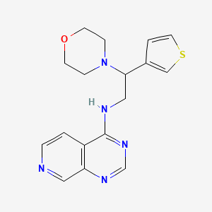 molecular formula C17H19N5OS B2788189 N-(2-Morpholin-4-yl-2-thiophen-3-ylethyl)pyrido[3,4-d]pyrimidin-4-amine CAS No. 2379977-75-8