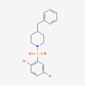 4-Benzyl-1-(2,5-dibromobenzenesulfonyl)piperidine