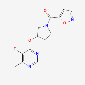 (3-((6-Ethyl-5-fluoropyrimidin-4-yl)oxy)pyrrolidin-1-yl)(isoxazol-5-yl)methanone