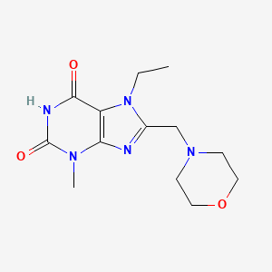 molecular formula C13H19N5O3 B2788208 7-Ethyl-3-methyl-8-(morpholin-4-ylmethyl)purine-2,6-dione CAS No. 847407-29-8