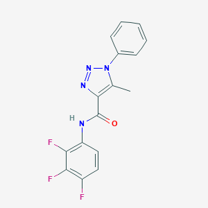 molecular formula C16H11F3N4O B278821 5-methyl-1-phenyl-N-(2,3,4-trifluorophenyl)-1H-1,2,3-triazole-4-carboxamide 