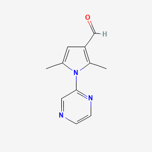 molecular formula C11H11N3O B2788213 2,5-dimethyl-1-(2-pyrazinyl)-1H-pyrrole-3-carbaldehyde CAS No. 866009-57-6