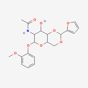 N-[2-Furan-2-yl-8-hydroxy-6-(2-methoxy-phenoxy)-hexahydro-pyrano[3,2-d][1,3]dioxin-7-yl]-acetamide