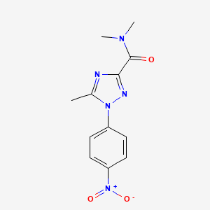 molecular formula C12H13N5O3 B2788227 N,N,5-trimethyl-1-(4-nitrophenyl)-1H-1,2,4-triazole-3-carboxamide CAS No. 321431-11-2