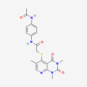 molecular formula C20H21N5O4S B2788230 N-(4-acetamidophenyl)-2-((1,3,6-trimethyl-2,4-dioxo-1,2,3,4-tetrahydropyrido[2,3-d]pyrimidin-5-yl)thio)acetamide CAS No. 899747-24-1