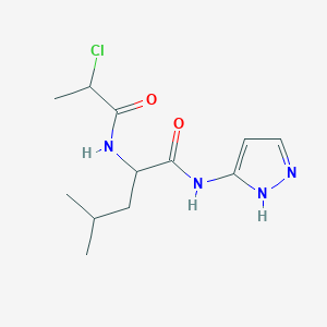 2-(2-Chloropropanoylamino)-4-methyl-N-(1H-pyrazol-5-yl)pentanamide