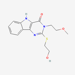 2-(2-hydroxyethylsulfanyl)-3-(2-methoxyethyl)-5H-pyrimido[5,4-b]indol-4-one