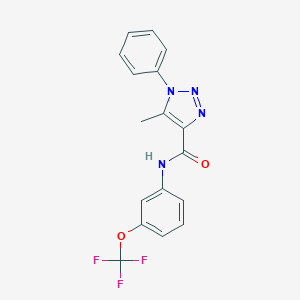 molecular formula C17H13F3N4O2 B278824 5-methyl-1-phenyl-N-[3-(trifluoromethoxy)phenyl]-1H-1,2,3-triazole-4-carboxamide 