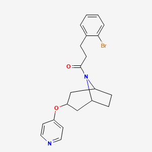 3-(2-bromophenyl)-1-((1R,5S)-3-(pyridin-4-yloxy)-8-azabicyclo[3.2.1]octan-8-yl)propan-1-one