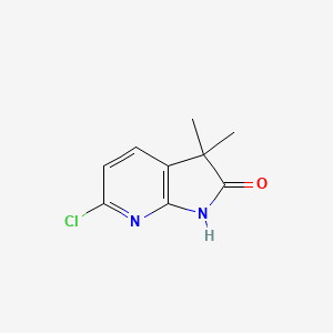 molecular formula C9H9ClN2O B2788251 6-chloro-3,3-dimethyl-1H-pyrrolo[2,3-b]pyridin-2(3H)-one CAS No. 1581754-84-8