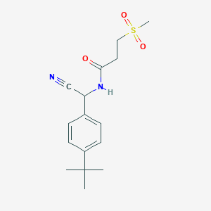 molecular formula C16H22N2O3S B2788254 N-[(4-tert-butylphenyl)(cyano)methyl]-3-methanesulfonylpropanamide CAS No. 1797031-94-7