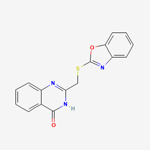 molecular formula C16H11N3O2S B2788260 2-((苯并[d]噁唑-2-基硫基)甲基)喹唑啉-4(3H)-酮 CAS No. 878971-45-0