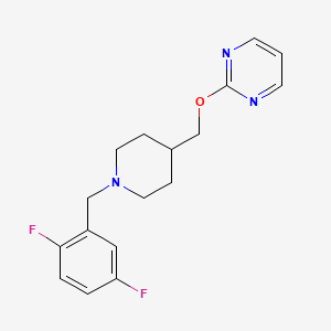 molecular formula C17H19F2N3O B2788263 2-[[1-[(2,5-Difluorophenyl)methyl]piperidin-4-yl]methoxy]pyrimidine CAS No. 2379976-01-7